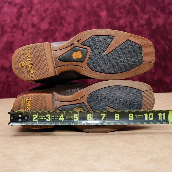 Dan Post Men Embroidered Square Toe Pull On Cowboy Mid Calf Boots sz 7.5 - Picture 7 of 9